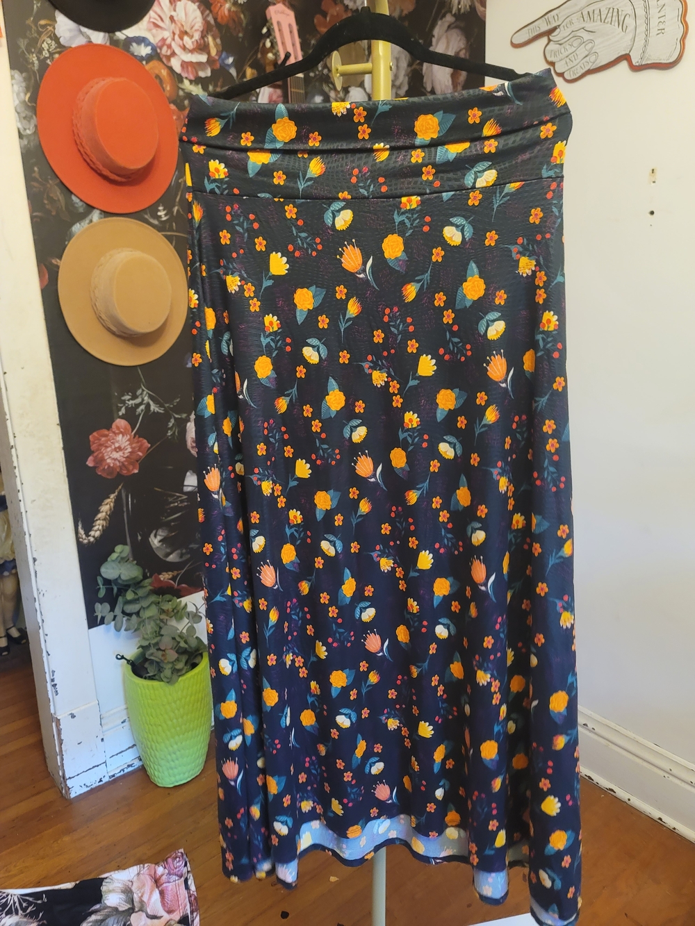 LuLaRoe Floral Maxi Skirt M